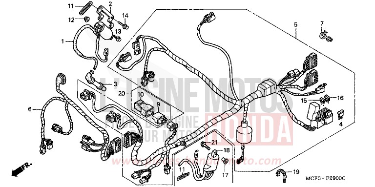 FAISCEAU DES FILS (AVANT) de VTR1000 SP-2 BLACK (NH1E) 2005